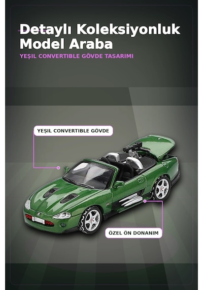 Blister Ambalajlı 1/64 Ölçek Jaguar Xkr Model Araba - Diecast Koleksiyon Oyuncağı Bx-313357