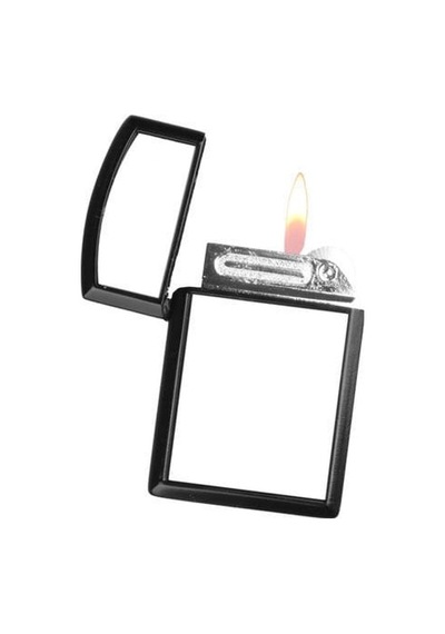Photoink Sublimasyon Siyah Kapaklı Metal Çakmak - Tek Taraflı