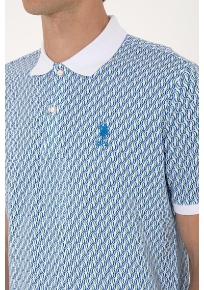U.S. Polo Assn. Erkek Regular Fit Beyaz Polo Yaka Tişört 50300366-VR013