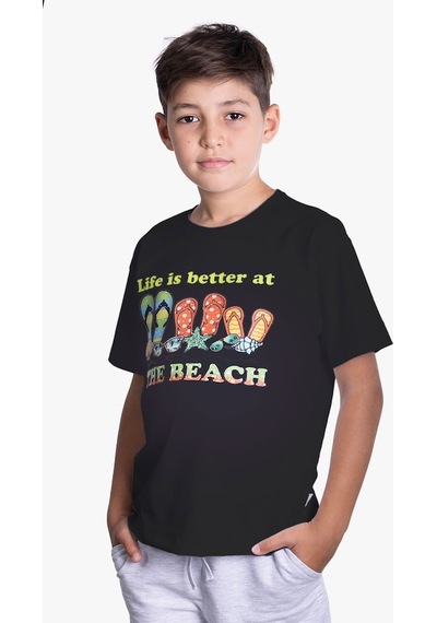 Little's World The Beach Çocuk Tshirt Siyah