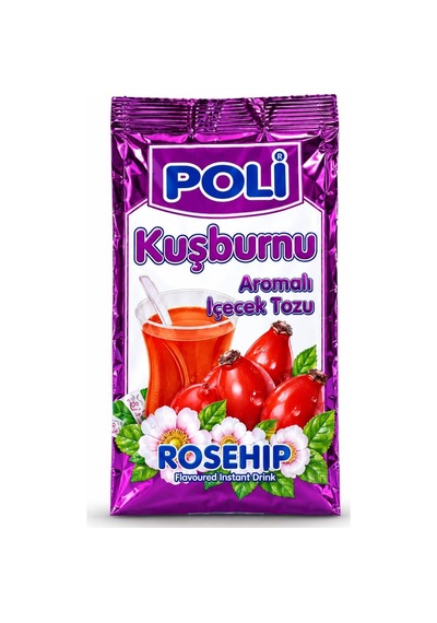 Poli Kuşburnu Aromalı Sıcak İçecek Tozu 300 Gr Pratik Ve Lezzetli Toz İçecek 300 G
