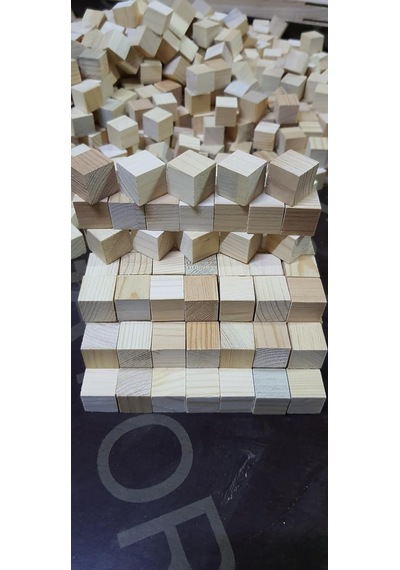 Doğal Ahşap Eğitici Küpler 100 Adet 2 2 2 Cm