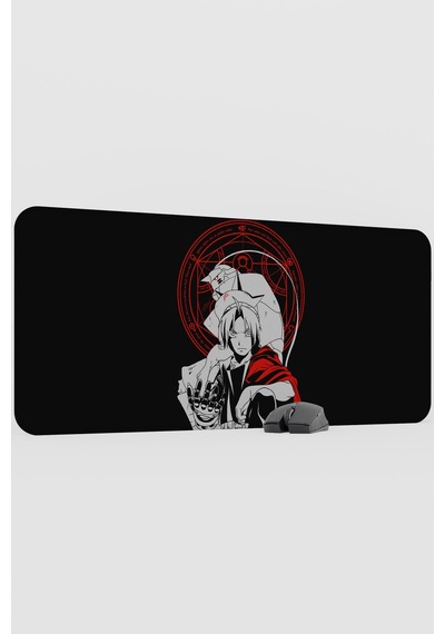 Fullmetal Alchemist Anime V5 - 90x40 Xxl Gaming Kauçuk Kaymaz Taban Mouse Pad Fare Altlığı