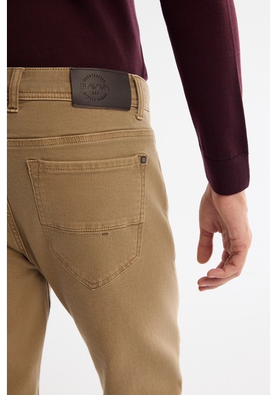Avva Erkek Kamel Klasik Bel Parça Boya Yıkamalı Elastan Berlin Slim Fit Jean Pantolon A42y3500 Camel