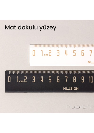 Nusıgn Siyah 15 Cm Kolay Kavrama Çizim Cetveli