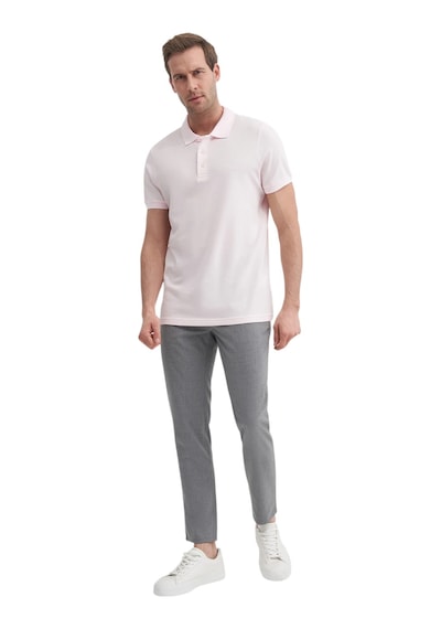 Cazador Erkek Polo Yaka Slim Fit Pike Düz Pamuklu Tişört Pudra