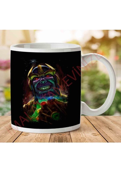 1-1764 Do It Myself Thanos Guardians Of The Galaxy İki Tarafı Baskılı Kupa Bardak Çok Renkli