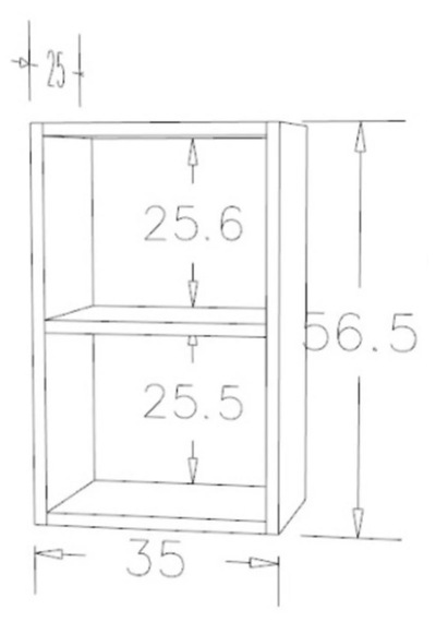 Boreas Design Kahler Ahşap Duvar Rafı Beyaz