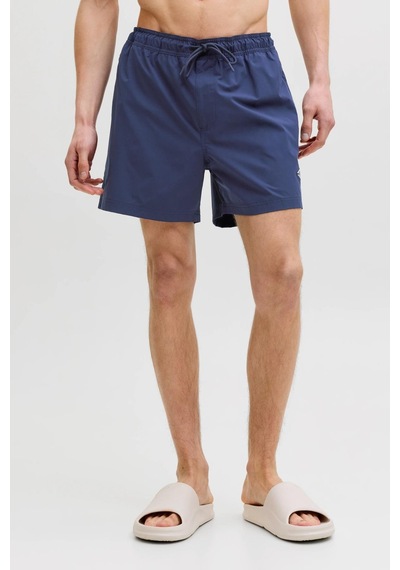 Jack & Jones Jpstmauı Tropic Erkek Deniz Şortu Regular Fit Siyah Mayo Şort Laçivert