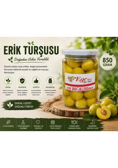 Yeşil Erik Turşusu 850 Gr