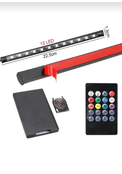 12 Li Ayak Altı Led Kumandalı Sese Duyarlı Çakmaklık Girişli