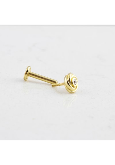 Glorria Altın Gül Tragus Piercing Çok Renkli