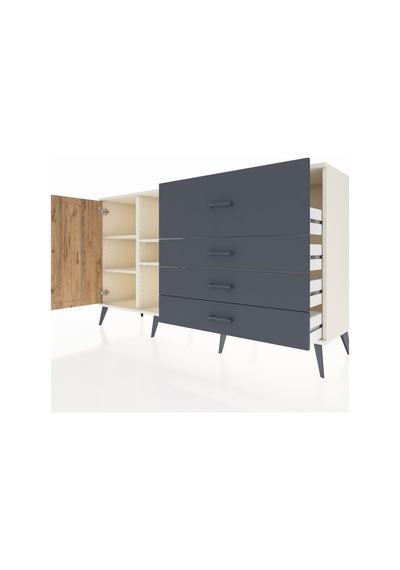 Hyperion Konsol 4 Raflı 4 Çekmeceli Tek Kapaklı 176x44x99 Aytaşı-çam/antrasit Aytası/atlas Çam - Aytası Hyperion Konsol 4 Raflı 4 Çekmeceli Tek Kapaklı 176x44x99 Aytaşı-çam/antrasit Aytası/atlas Çam - Aytası
