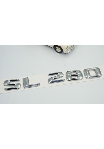 SL 280 Bagaj Krom Metal 3M 3D Yazı Logo