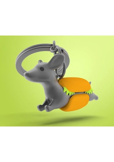 Metalmorphose Dachshund Sosisli Sandviç Anahtarlık