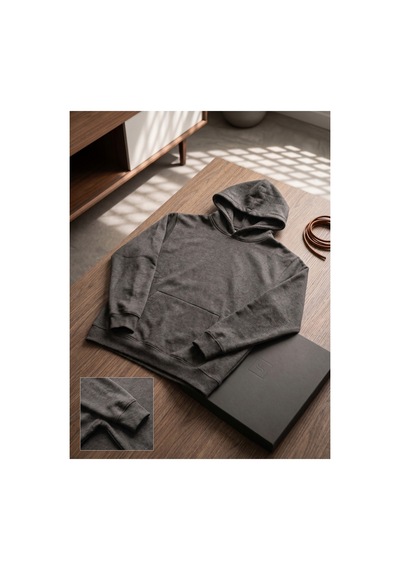 Deniva Kids Erkek Çocuk Antrasit Kanguru Cepli Kapüşonlu Sweatshirt
