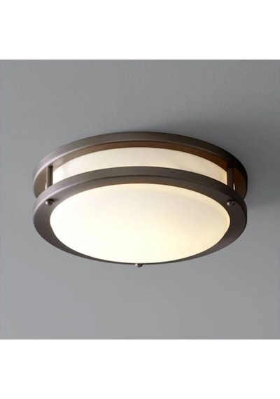 24 Watt Beyaz Işık Ledli Modern Tavan Armatürü, Balkon, Teras Armatürü, Banyo Duvar Tavan Armatürü Siyah