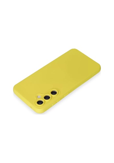 Newface Samsung Galaxy S24 Kılıf Nano İçi Kadife Silikon - Sarı