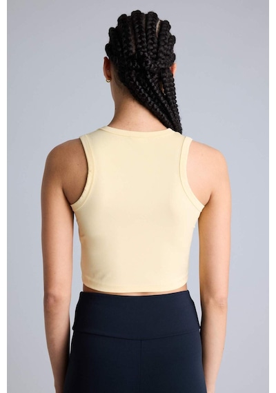 Defacto Crop Top Bisiklet Yaka Sporcu Atlet E7723ax26spyl488 Sarı-yl488