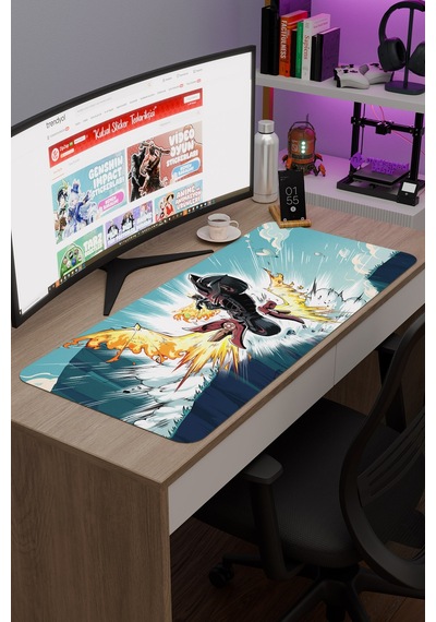 Mavuika Genshin Impact Anime Gacha V4 - 90x40 Xxl Gaming Mouse Pad Fare Altlığı