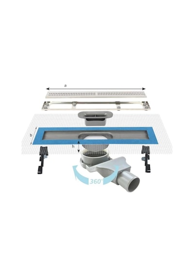 Sukar Duş Kanalı Line 2 Plaın Izgara 80 Cm 1154-1038023-01