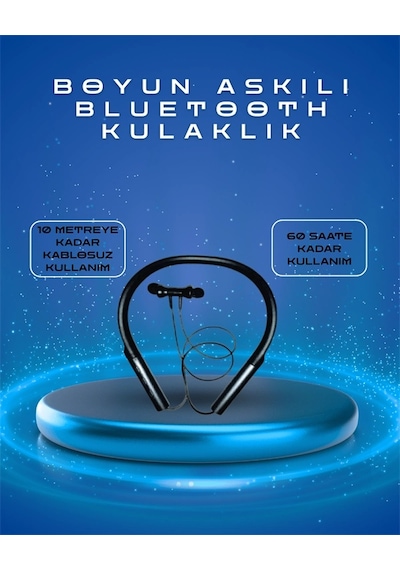 Kablo Polygold Pg-100 Type-c Şarjlı Bluetooth Kulaklık Boyun Askılı, Uzun Pil Ömürlü, Mikrofonlu Diğer