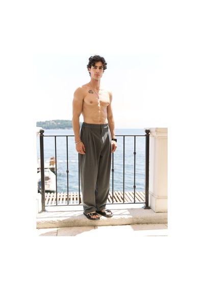 Mai Studios Co. Mai Collection Geaohrid Füme Erkek Pantolon Füme