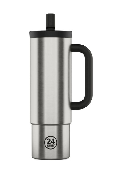 Straw Cup Brushed Steel Pipetli Paslanmaz Çelik Termos 800 Ml Çelik