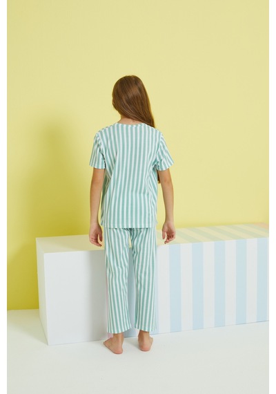 Siyah İnci Örme Pijama Takım 24107096 Çok Renkli