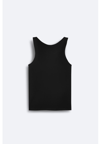 Avva Erkek Siyah Pamuklu Basic Regular Fit Atlet B009540