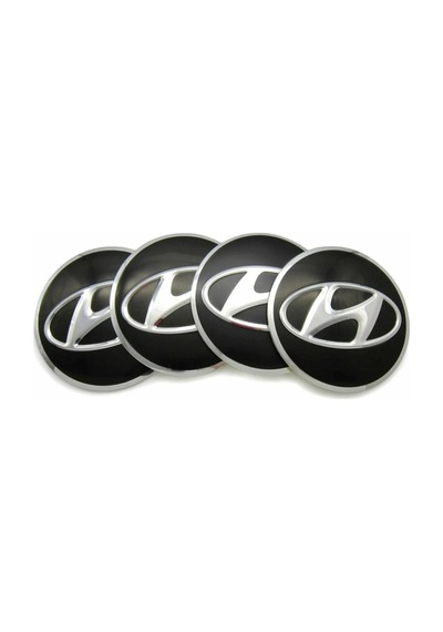 Hyundai Jant Göbeği Arması Alüminyum Jant Göbek Sticker 4'lü Set