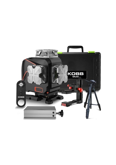 Kobb Kbl36gtp Yeşil Çapraz Çizgi Lazer Distomat + Uzaktan Kumanda + Tripod + Taşıma Çantası