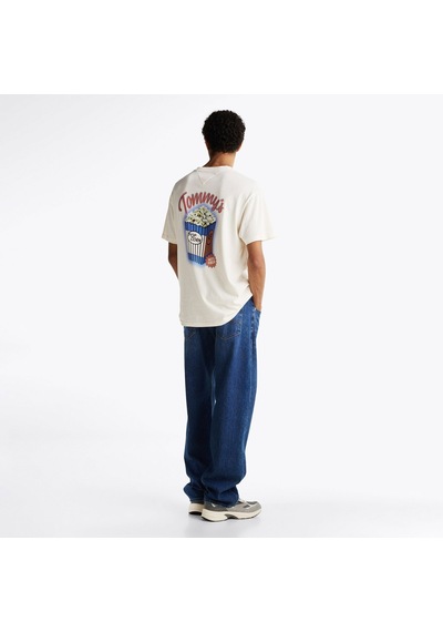 Tommy Hilfiger Tommy Hılfıger Erkek T-shırt Dm0dm20352-ybh Beyaz