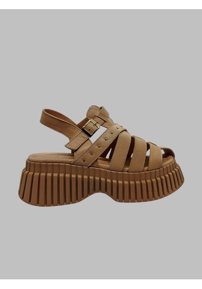 Albini A-24y101352 Kadın Deri Sandalet Ten