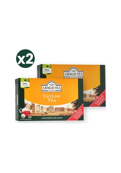 Ahmad Tea Ceylon Tea 100'lü Demlik Poşet 2'li Ekonomik Paket Toplam 200 Demlik Poşet