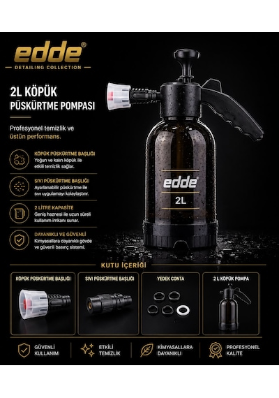 Edde Araba Araç Oto 2l Köpük Pompası Sıvı Püskürtme Pompası 1