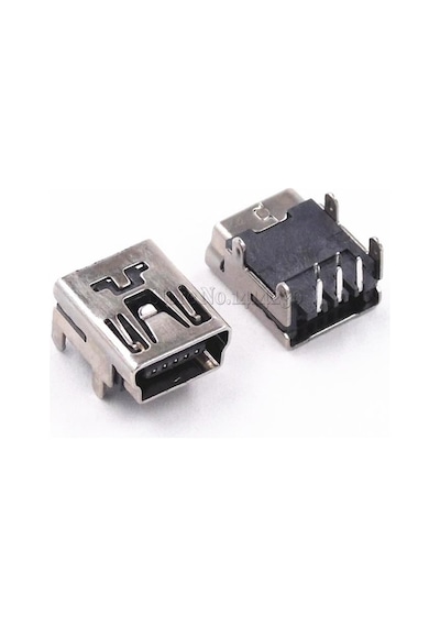 Mini Usb Konnektör 5 Pin Dişi Usb Konnektör Lehim Tipi Konnektör
