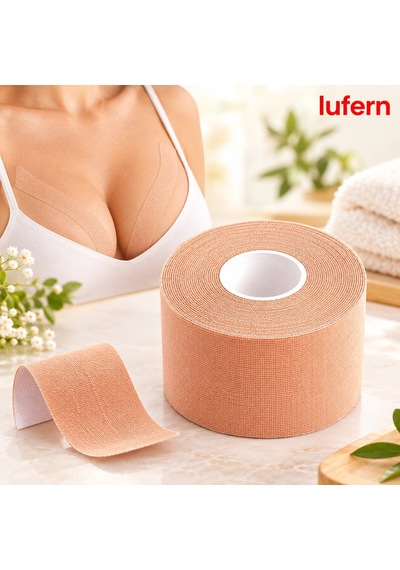 Lufern Dayanıklı Göğüs Dikleştirici Bant 3 Cm X 5 Mt Şekillendirici Destekleyici Bant Özel Gün Spor Seyahat Çok Renkli