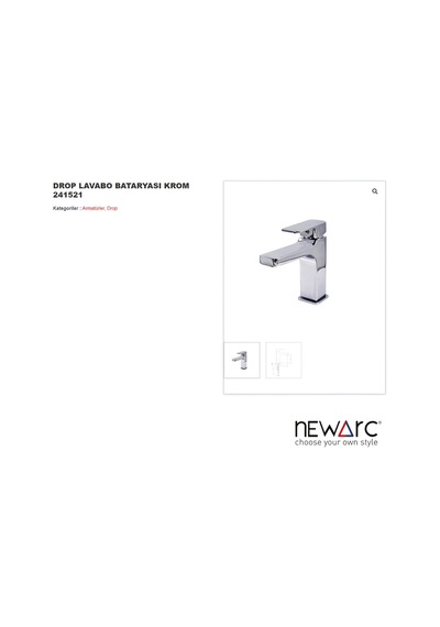 Newarc Drop 241521 Krom Lavabo Bataryası