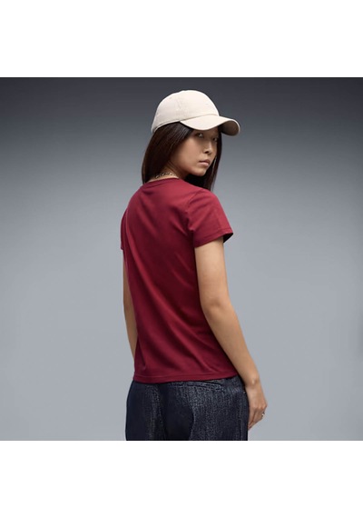 Puma Ess No. 1 Logo Tee S Bordo Kadın T-shirt 682371-23