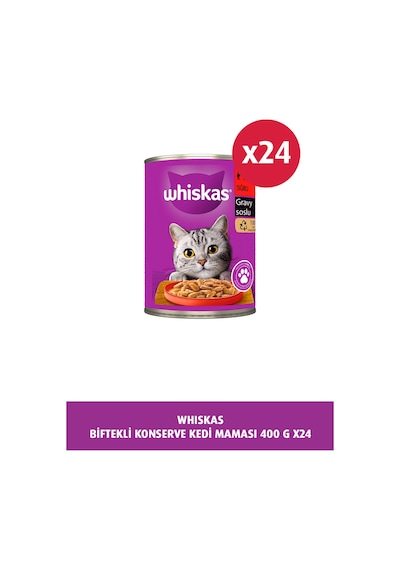 Whiskas Biftekli Kedi Konservesi 24 x 400 G