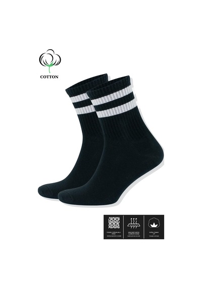 Kral Socks Erkek Kadın 12 Çift Çizgili Kolej Tenis Çorabı Pamuklu Terletmez Çorap Asorti
