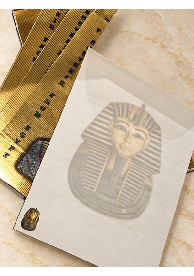 Tutankhamun Motifli Çizgisiz Küçük Not Nefteri Çok Renkli
