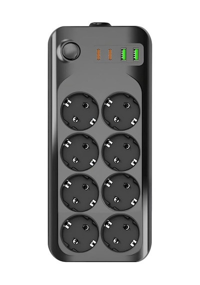 Akım Termal Çocuk Korumalı 2x Usb 2x Type-c Girişli 8li Priz 5 Metre Kablo 2500w Diğer