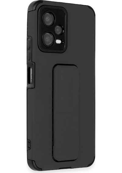 Muratech Newface Xiaomi Poco X5 5g Kılıf Mega Standlı Silikon - Siyah