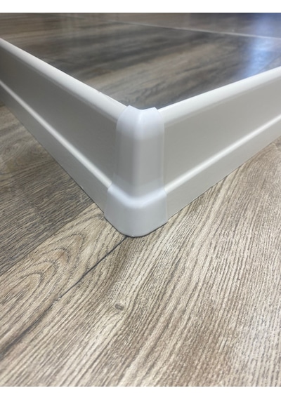 8 Cm Beyaz Süpürgelik İç Köşe Dış Köşe Aparat
