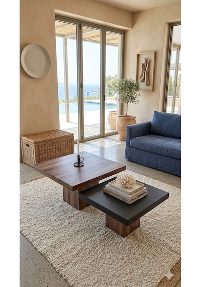 Most Marmoris %100 Mdf Aytaşı Ceviz Ayak Orta Sehpa Set Evinize Teslim Ceviz Ayak Siyah