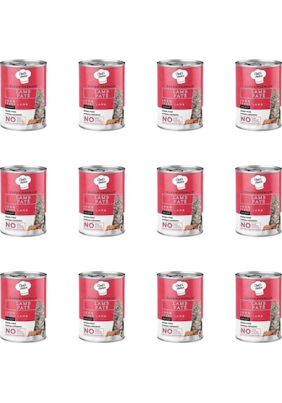 Chefs Choice Tahılsız Kuzu Etli Ezme Kedi Konservesi 400 Gr 12 Adet