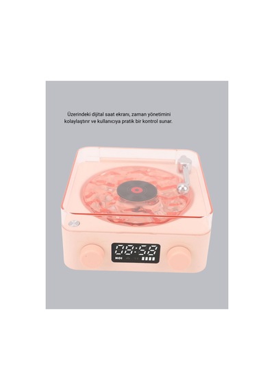 Astraltech Gece Lambası Stereo Bluetooth Hoparlör Dijital Saat Su Dalgası Efektli 3-ü-1 Cihaz