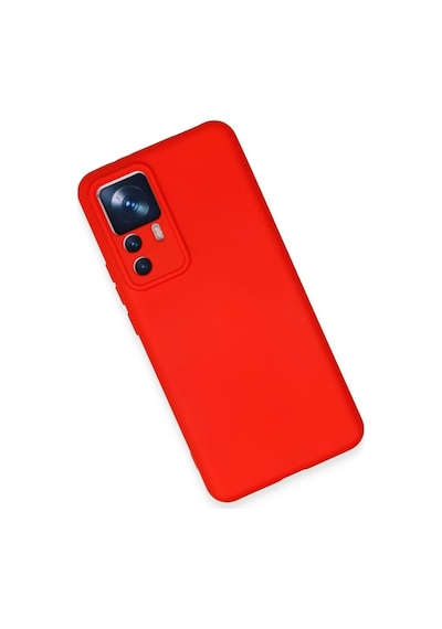 Xiaomi Mi 12t Pro Uyumlu Kılıf Nano İçi Kadife Silikon - Kırmızı